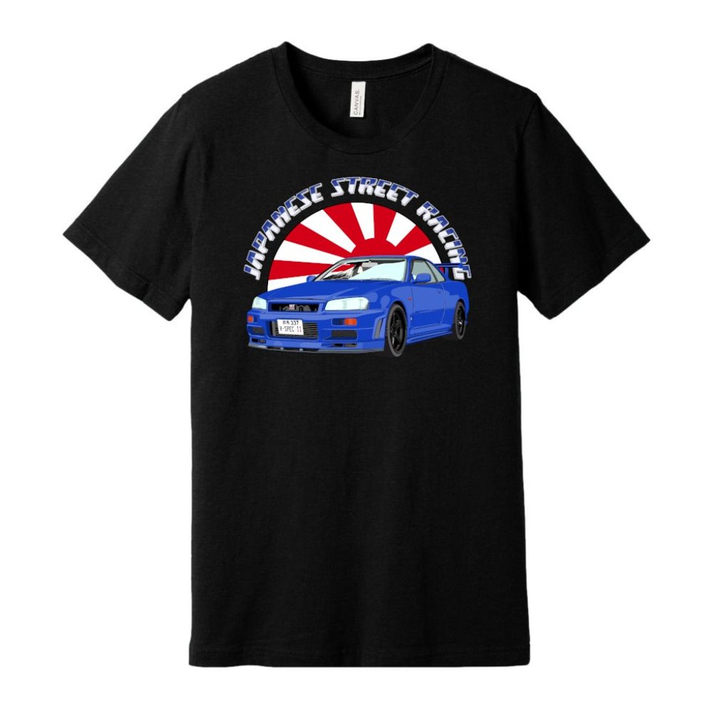 Street Racing Shirt Airbrushed Style by Electric Kats Studio limited edition.